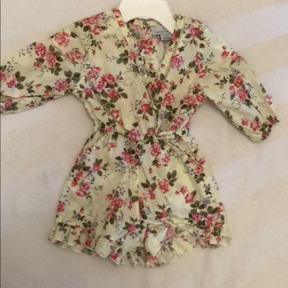 Long sleeve floral romper